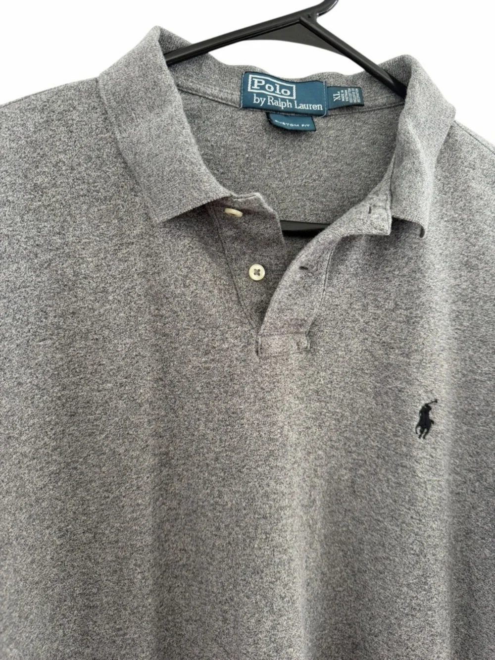 Polo by Ralph Lauren Heather Gray Custom Fit Men’s XL‎ Short Sleeve Polo